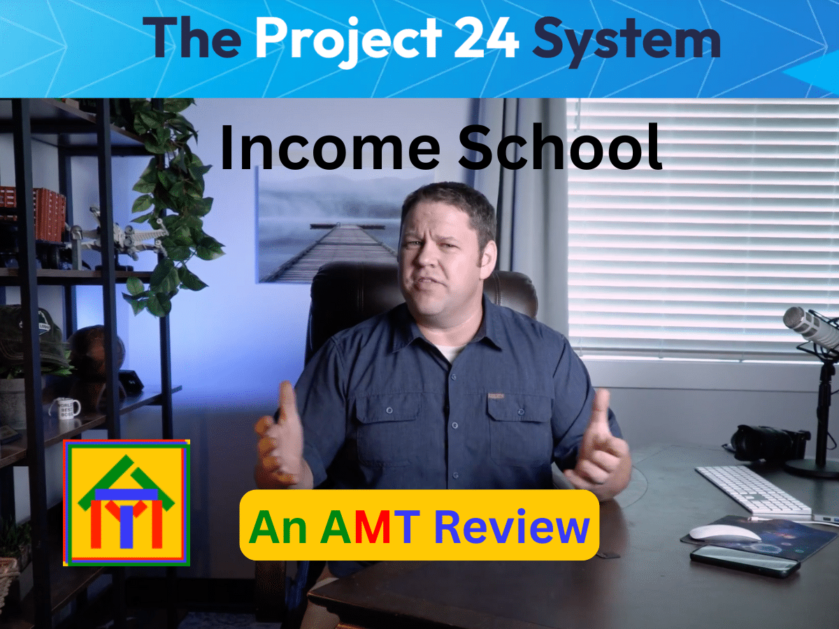 Project 24 by Income School: Ricky Kesler sitting in his office. An Affiliate Marketing Training AMT Review